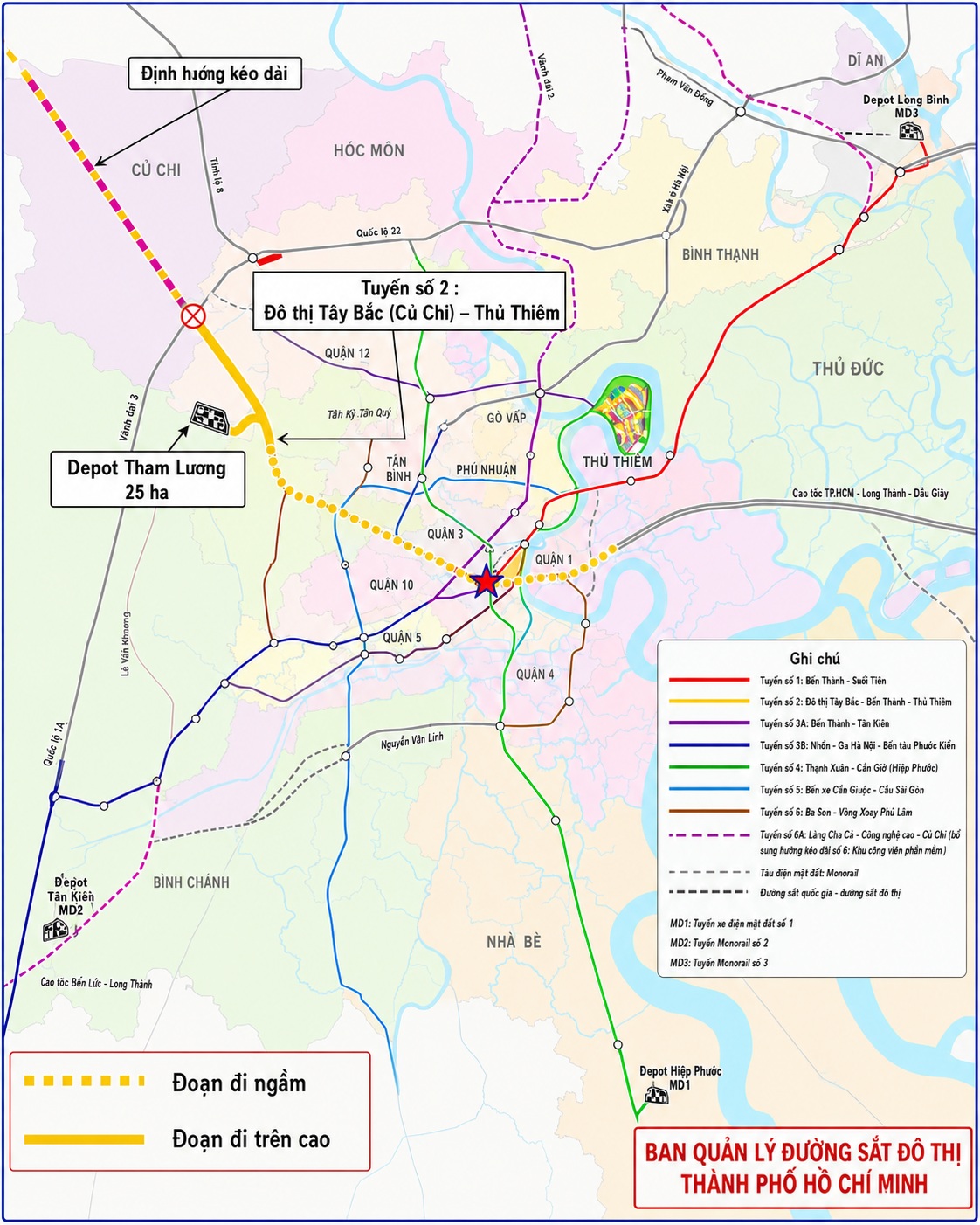 bản đồ tuyến metro số 2