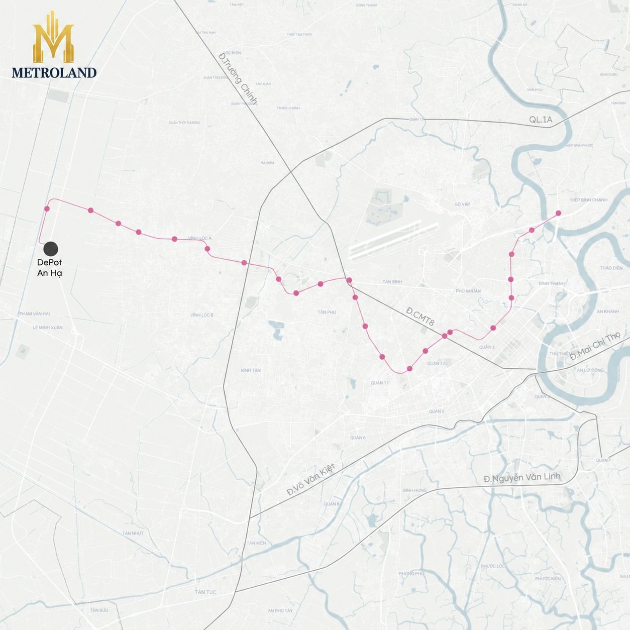 bản đồ tuyến metro số 9