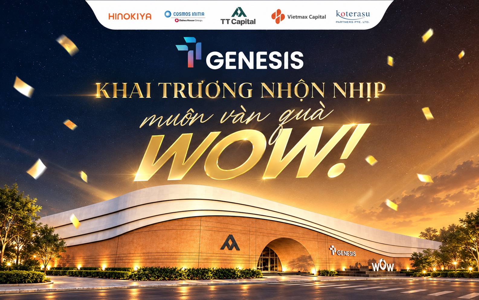 khai trương wow center thiệp mời