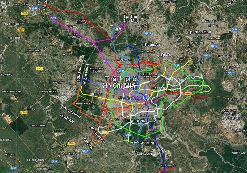 mạng lưới quy hoạch ga metro