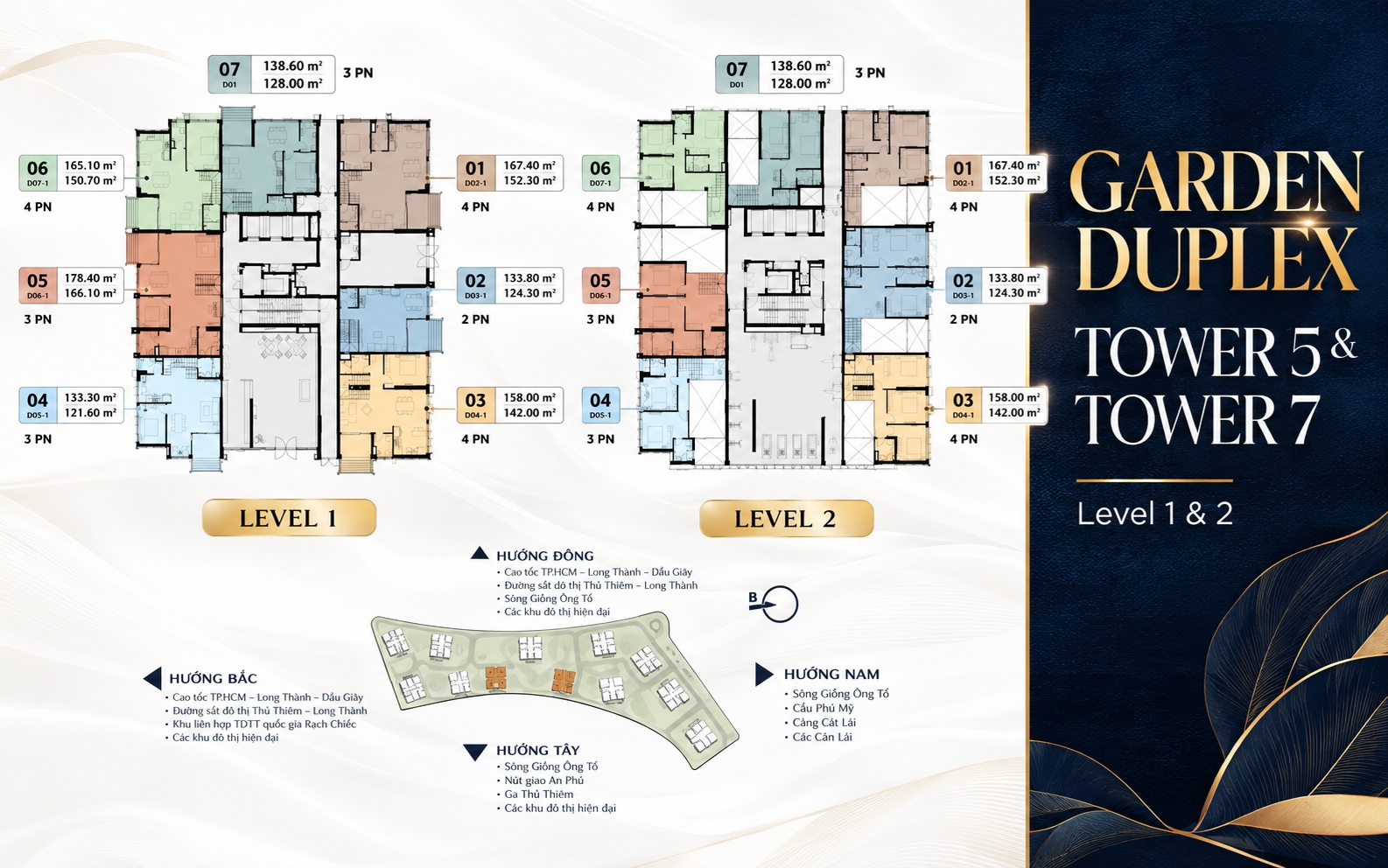 mặt bằng garden duplex