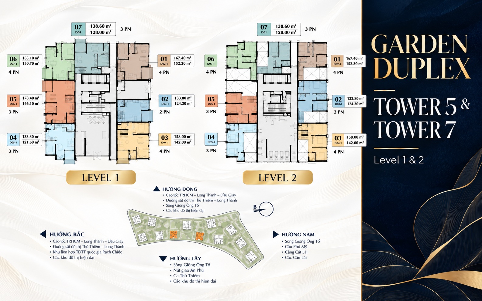 mặt bằng garden duplex