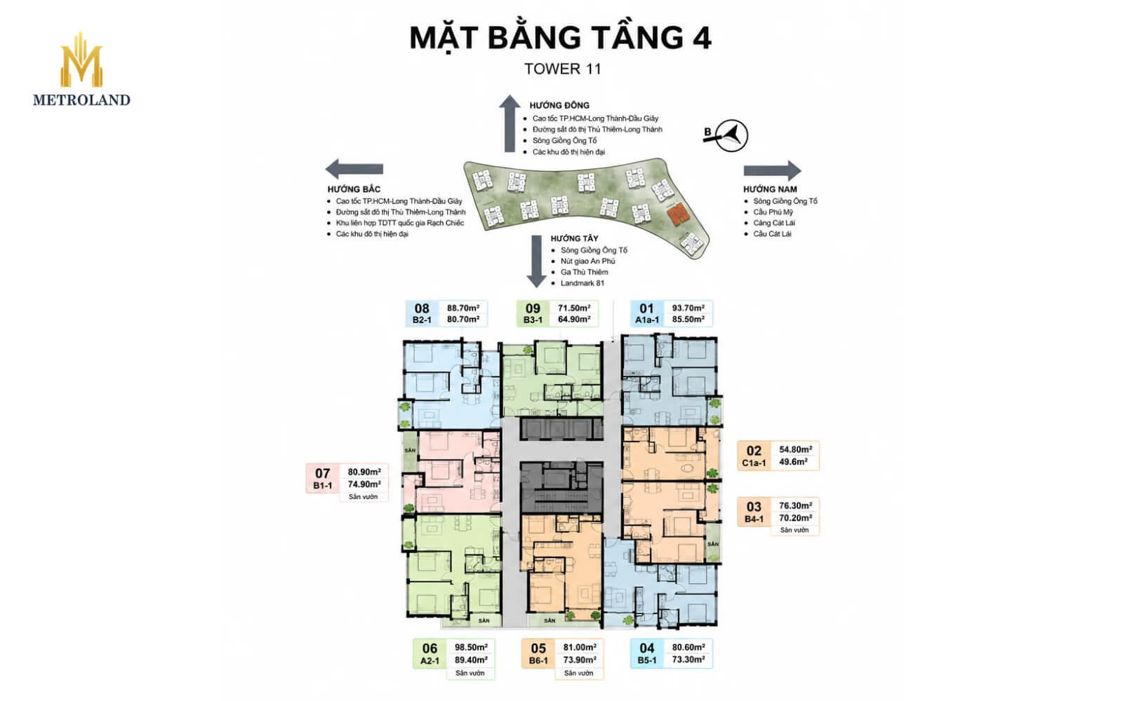 Mặt bằng tầng 4 tháp 11
