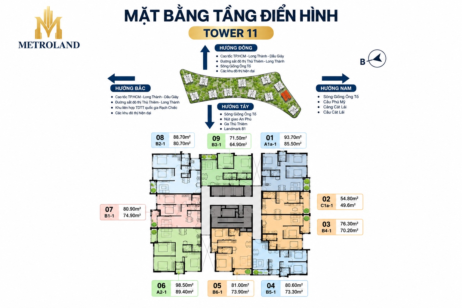 Mặt bằng tầng điển hình Tháp 11