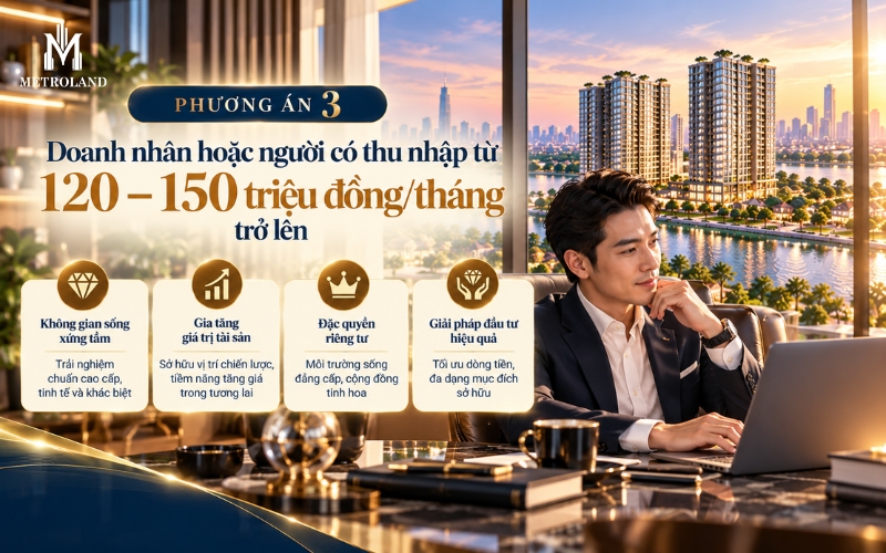 phương án 3 doanh nhân hoặc người có thu nhập từ 120 triệu