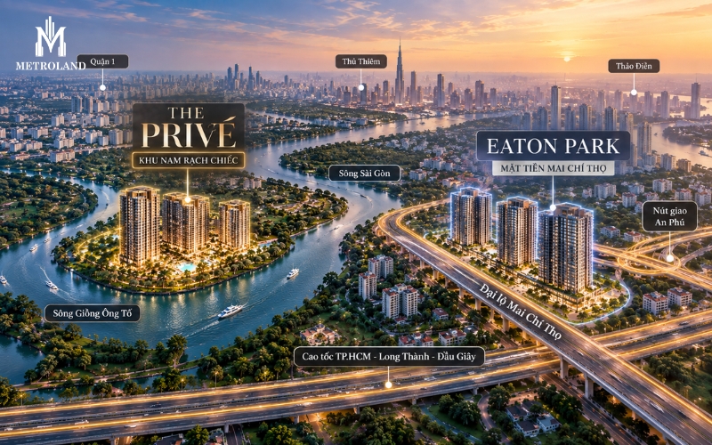 so sánh vị trí the prive và eaton park