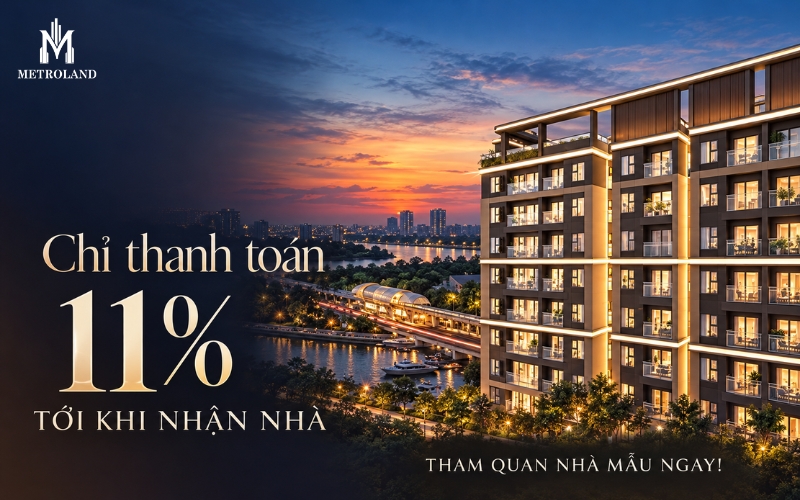 thanh toán 11% đến khi nhận nhà