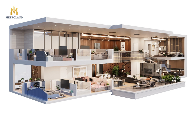 tổng quan căn hộ duplex the prive