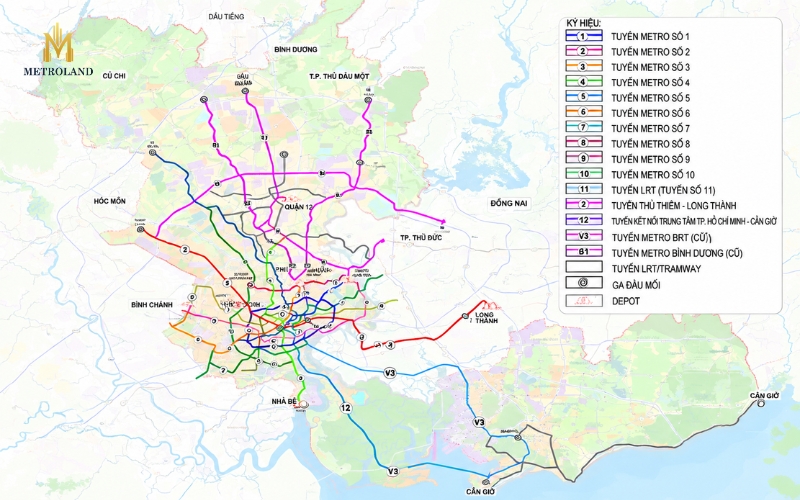 tuyến metro quy hoạch