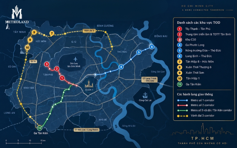 vị trí quy hoạch TOD